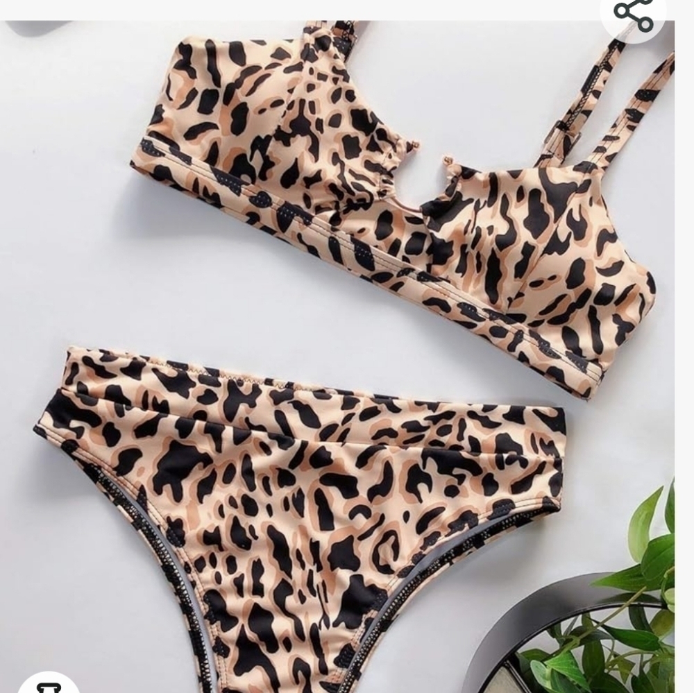 EJsoyo Women Bikini Sexy Print Swimsuit NWT Size L  12-14 - Picture 3 of 9